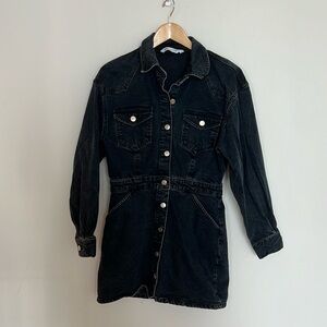 Zara Black Denim Dress